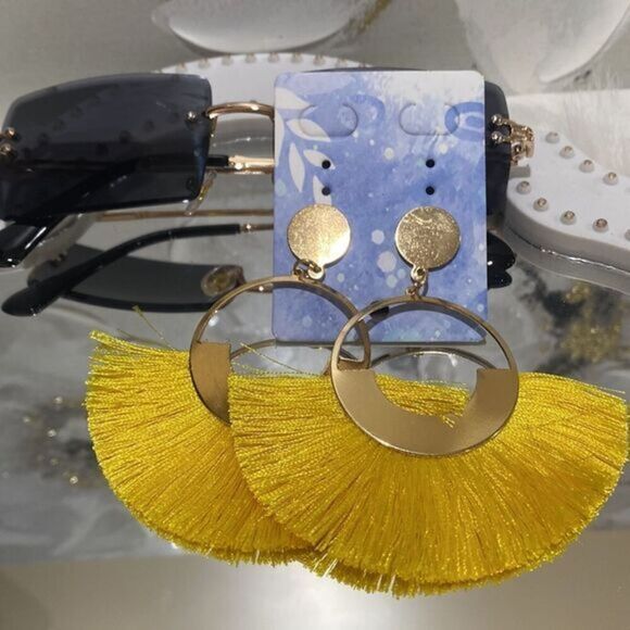 Tassel dangle drop earrings - Picture 1 of 6